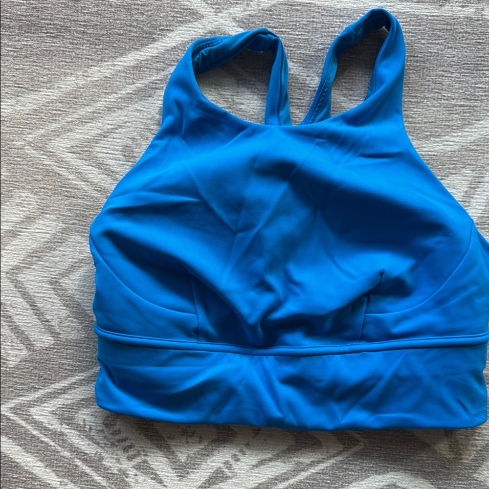 Lululemon Blue Racerback Sports Bra with Medium Support